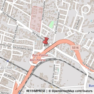 Mappa Via Nazionale, 2, 70128 Bari, Bari (Puglia)