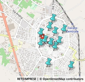 Mappa Tabaccheria Bosso, 70033 Corato BA, Italia (0.3825)