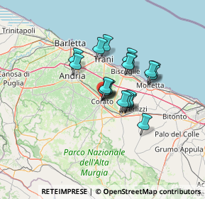 Mappa Piazza Caduti di Via Fani, 70033 Corato BA, Italia (9.72)