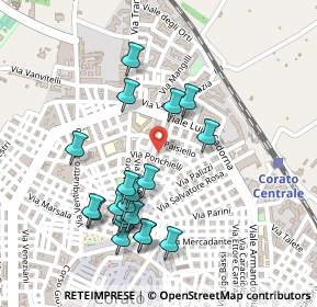 Mappa Piazza Caduti di Via Fani, 70033 Corato BA, Italia (0.259)