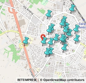 Mappa Via Antonio Pacinotti, 70033 Corato BA, Italia (0.486)