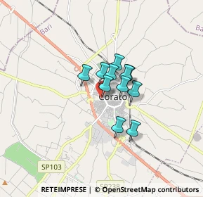 Mappa Via Antonio Pacinotti, 70033 Corato BA, Italia (1.00545)