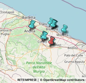 Mappa Via Tartaglia, 70033 Corato BA, Italia (9.2275)