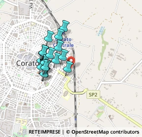 Mappa Via Tartaglia, 70033 Corato BA, Italia (0.398)