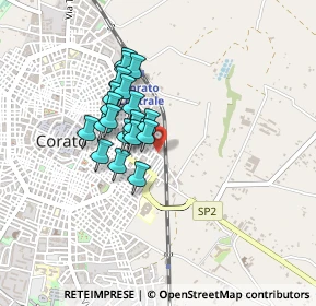 Mappa Via Tartaglia, 70033 Corato BA, Italia (0.3415)