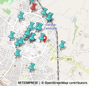 Mappa Via P. Paoli, 70033 Corato BA, Italia (0.539)
