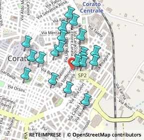 Mappa Via P. Paoli, 70033 Corato BA, Italia (0.204)