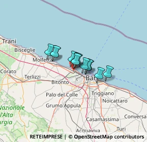 Mappa Via Giovanni Valle, 70128 Bari BA, Italia (6.78167)