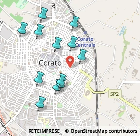Mappa Via Tirolo, 70033 Corato BA, Italia (0.5125)