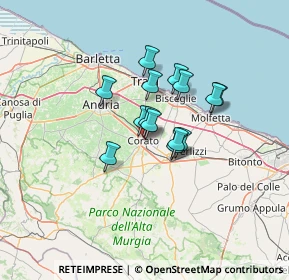 Mappa Via Giuseppe di Vittorio, 70033 Corato BA, Italia (9.295)
