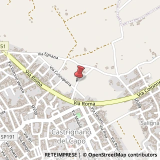 Mappa Via Roma, 11, 73040 Castrignano del Capo, Lecce (Puglia)
