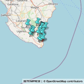 Mappa Via Archimede, 73034 Gagliano del Capo LE, Italia (9.3815)