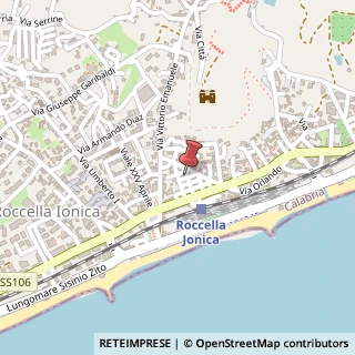 Mappa Via tenente carella 1, 89047 Roccella Ionica, Reggio di Calabria (Calabria)