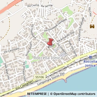 Mappa Via Trastevere, 77, 89047 Roccella Ionica, Reggio di Calabria (Calabria)