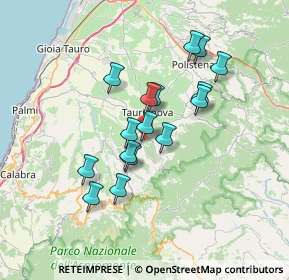 Mappa 89010 Terranova Sappo Minulio RC, Italia (6.4275)