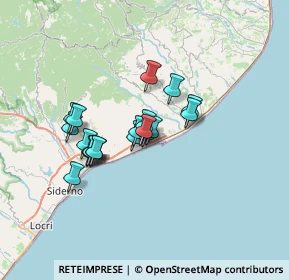 Mappa Via Calcinara, 89047 Roccella Ionica RC, Italia (5.5945)