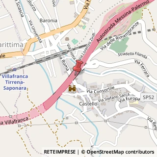 Mappa Via Roma, 98049 Villafranca Tirrena ME, Italia, 98049 Villafranca Tirrena, Messina (Sicilia)