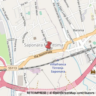 Mappa Via Nazionale, 70, 98047 Saponara, Messina (Sicilia)