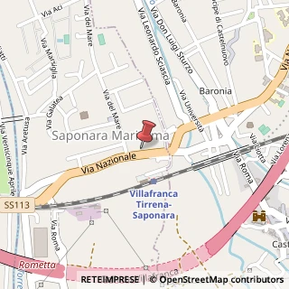 Mappa Via Nazionale, 34, 64020 Saponara, Messina (Sicilia)