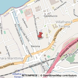 Mappa Via Principe di Castelnuovo, 12, 98049 Villafranca Tirrena, Messina (Sicilia)