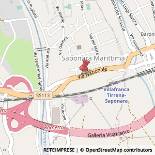 Mappa Via Nazionale, 98047 Saponara Marittima ME, Italia, 98047 Saponara, Messina (Sicilia)
