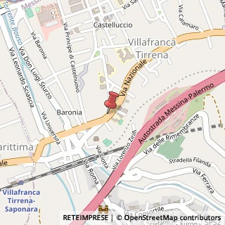 Mappa Via Nazionale, 155, 98049 Villafranca Tirrena, Messina (Sicilia)