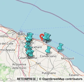 Mappa Via Morelli E. Silvati, 70042 Mola di Bari BA, Italia (12.018)