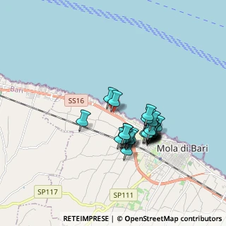 Mappa Via Morelli E. Silvati, 70042 Mola di Bari BA, Italia (1.61379)