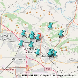 Mappa Via Gioacchino Rossini, 81100 Caserta CE, Italia (3.68737)