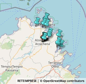 Mappa Via Alessandro Volta, 07021 Arzachena SS, Italia (6.8785)