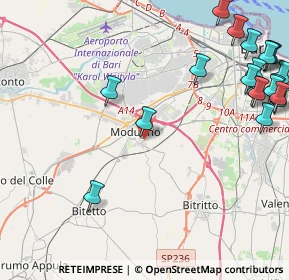 Mappa Via Cornole di Ruccia, 70026 Modugno BA, Italia (6.5005)