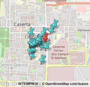 Mappa Via Alessandro de Franciscis, 81100 Caserta CE, Italia (0.295)