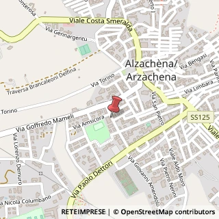 Mappa Via Salvatore Quasimodo, 12, 07021 Arzachena, Sassari (Sardegna)