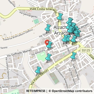 Mappa Via Amsicora, 07021 Arzachena SS, Italia (0.2965)