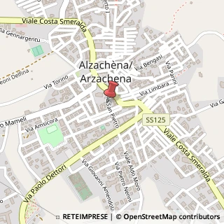 Mappa Via San Pietro, 22, 07021 Arzachena, Sassari (Sardegna)