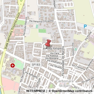 Mappa Via Luigi Partipilo, 36, 70131 Bari, Bari (Puglia)