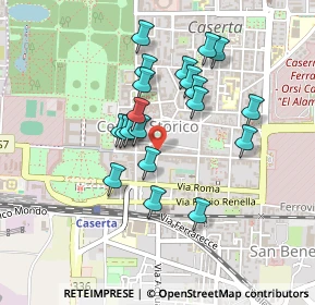 Mappa Corso Ferdinando II di Borbone, 81100 Caserta CE, Italia (0.4085)