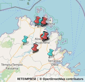 Mappa Via E. D'Arborea, 07021 Arzachena SS, Italia (8.168)