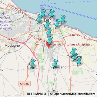 Mappa Viale Gennaro Trisorio-Liuzzi, 70124 Bari BA, Italia (4.38846)