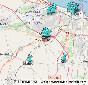 Mappa Via Balsignano, 70026 Modugno BA, Italia (4.66625)