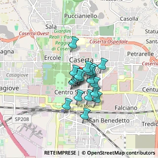 Mappa Via Bernardo Tanucci, 81100 Caserta CE, Italia (0.5335)