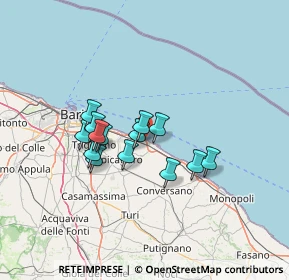 Mappa Strada Complanare Ovest, 70042 Mola di Bari BA, Italia (10.98929)