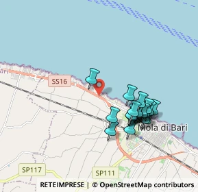 Mappa Strada Complanare Ovest, 70042 Mola di Bari BA, Italia (1.8615)