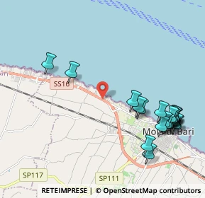 Mappa Strada Complanare Ovest, 70042 Mola di Bari BA, Italia (2.6315)