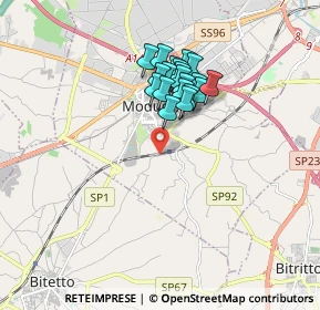 Mappa Via Michelino Antonucci, 70026 Modugno BA, Italia (1.4635)