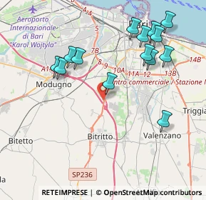 Mappa Via degli Abeti, 70026 Modugno BA, Italia (4.61429)