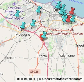 Mappa Via dei Faggi, 70026 Modugno BA, Italia (5.486)