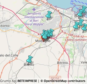 Mappa Via Fradeodato Capitaneo, 70026 Modugno BA, Italia (4.52)
