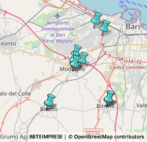 Mappa Via Fradeodato Capitaneo, 70026 Modugno BA, Italia (3.66818)