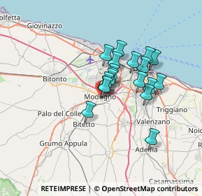 Mappa Via Fradeodato Capitaneo, 70026 Modugno BA, Italia (5.24895)